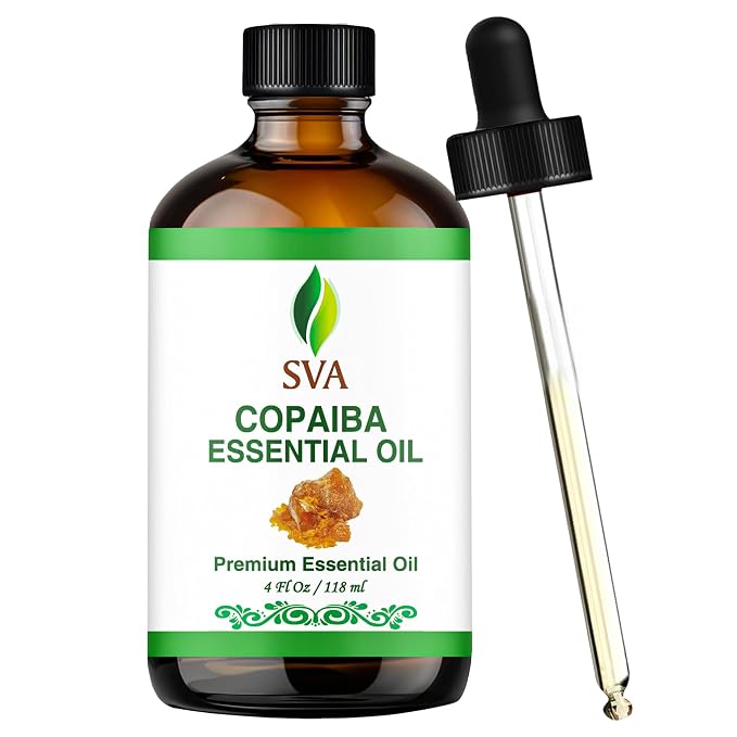 SVA Copaiba Essential Oil – 4 Fl Oz – 100% Natural Copaiba Oil by SVAORGANICS