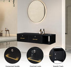 Wall Mount Styling Station for Hair Stylist, Wooden Hair Salon Station Storage - Image 5