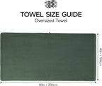 REDKISS Pack of 1 Jumbo Bath Sheet, 40 x 80 Inches Microfiber Oversized Bath - Image 4
