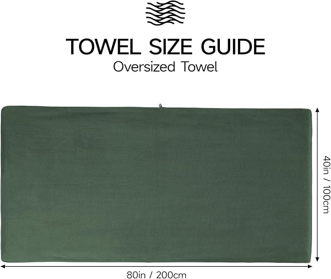 REDKISS Pack of 1 Jumbo Bath Sheet, 40 x 80 Inches Microfiber Oversized Bath - Image 4
