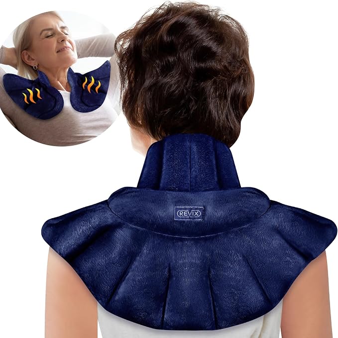 REVIX Microwave Heating Pad for Neck Shoulders and Back, Weighted Hot Neck by Feelbetterlivebetter