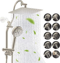Hibbent cUPC Certified All Metal 10" Rainfall Showerhead Combo, High Pressure by Hibbent