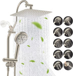 Hibbent cUPC Certified All Metal 10" Rainfall Showerhead Combo, High Pressure by Hibbent