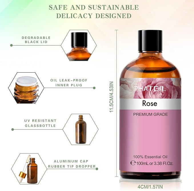PHATOIL 3.38FL.OZ Rose Essential Oil - Image 5