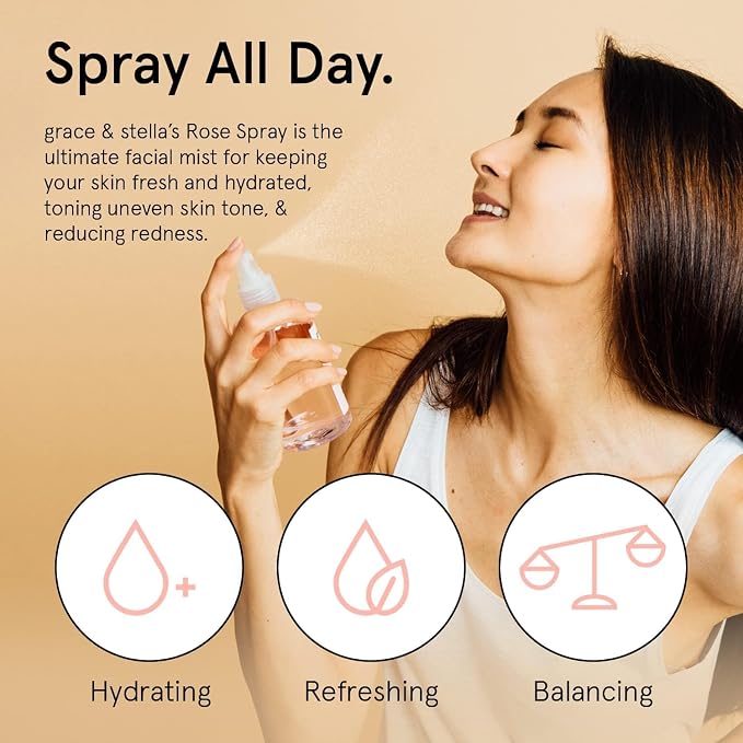 grace & stella Award Winning Rose Water Facial Spray - Image 2