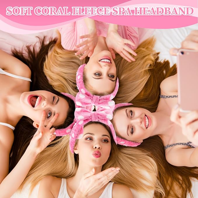 50 Pcs Pink Spa Headband Bulk Spa Sleepover Party Supplies - Image 6