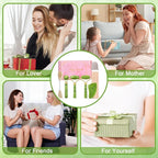 6Pcs Jade Roller for Face, Gua Sha Facial Tools for Women Natural Face Roller - Image 7