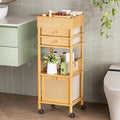 Amazer Bamboo Makeup Organizer Cart by Amazer