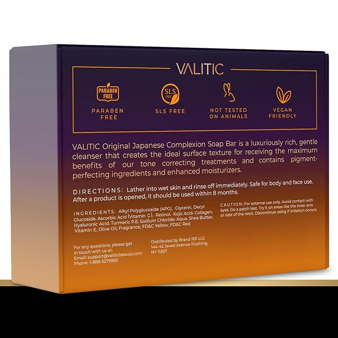 VALITIC 4 Pack Kojic Acid Vitamin C & Retinol Soap Bars - Image 9