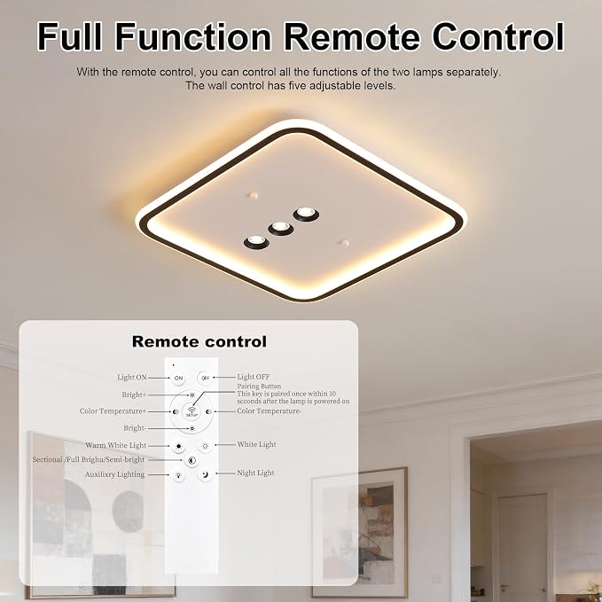 Shine LUEST Square Diamond LED Ceiling Light - Image 9