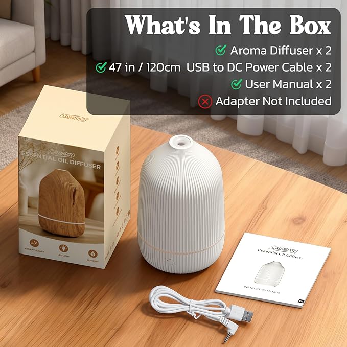 Essential Oil Diffuser, 100ml Aromatherapy Diffuser, Mini Ultrasonic Diffuser - Image 7