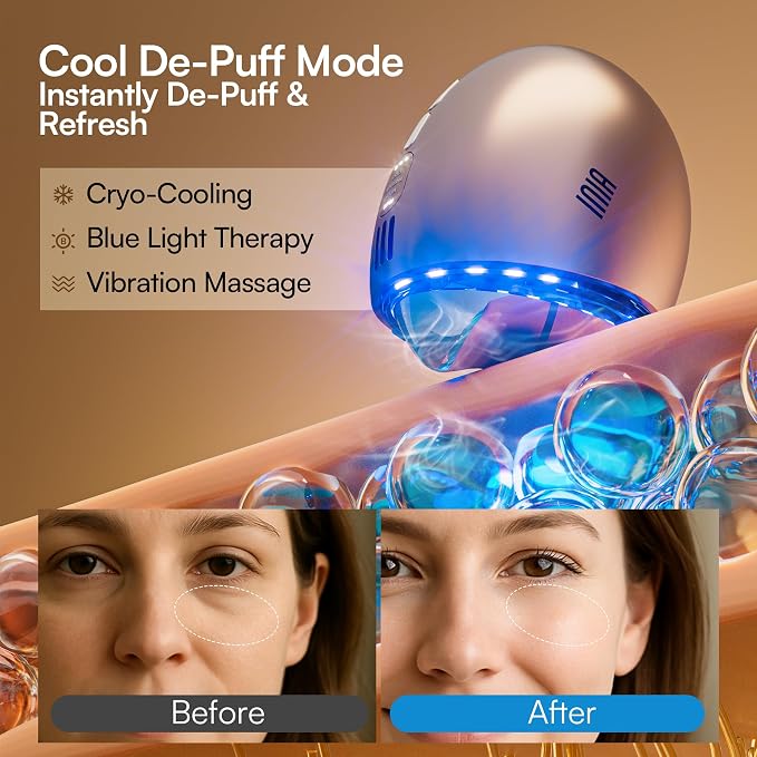 INIA 7-in-1 Red Light Therapy for Face and Neck Gua Sha Facial Massager Tool - Image 7