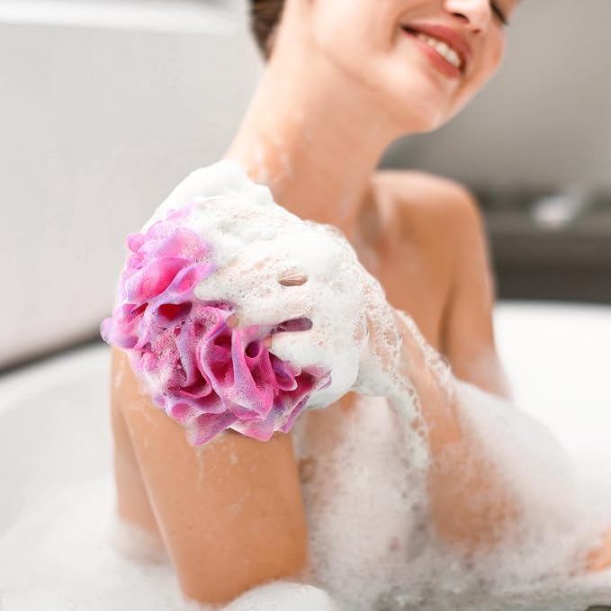 BTYMS 75g/Pc Large Loofahs Shower Sponge, Exfoliating Body Scrubber Shower - Image 5