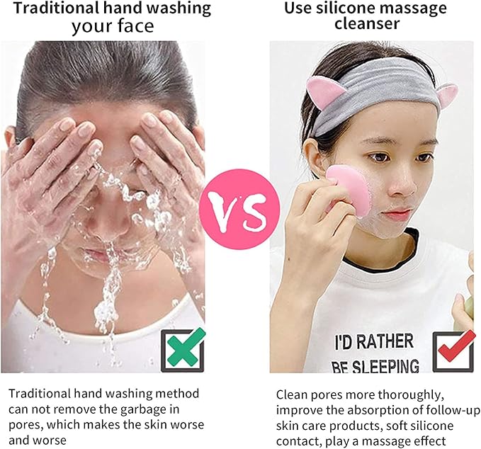 Silicone face Scrubber for Women Facial Cleansing Brush Silicone Face Wash - Image 3