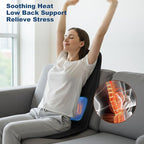Back Massager with Heat, Massage Seat Cushion with 3D Back Support, 8 Vibrating - Image 3