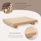 zoocatia Small Wood Tray Pedestal Stand Farmhouse Bathroom Decor Decorative - Image 5