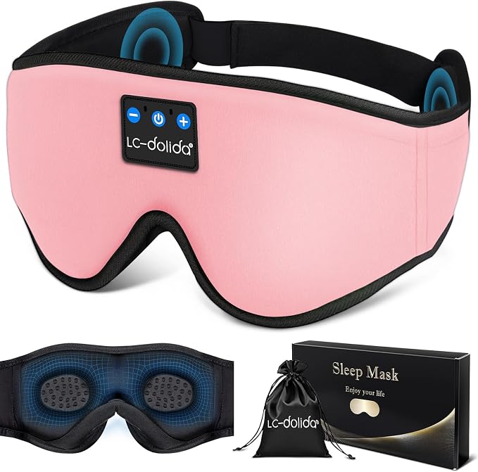 LC-dolida Sleep Headphones, Sleep Mask Bluetooth Wireless Music Eye Mask by LC-dolida