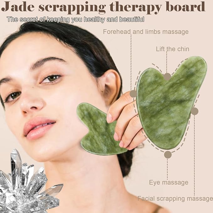 Jade roller and gua sha, facial roller, women's skincare tool, self-care gift - Image 5