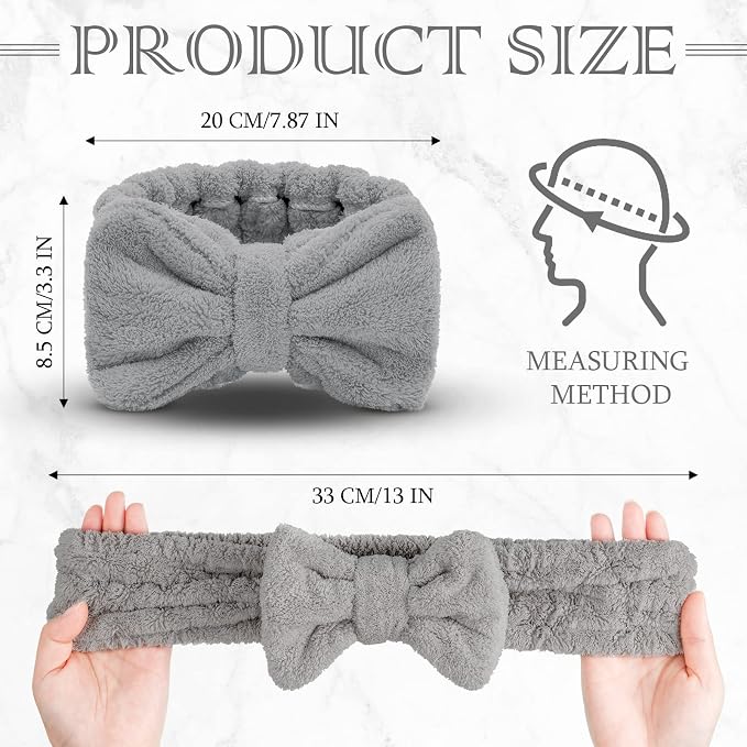 3 Pieces Towel Headbands for Women Makeup Headband for Washing Face Makeup Spa - Image 3