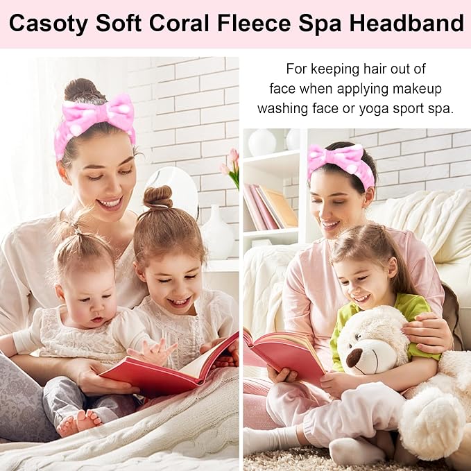 Casoty 12 Pcs Skincare Headbands, Spa Headband - Image 4
