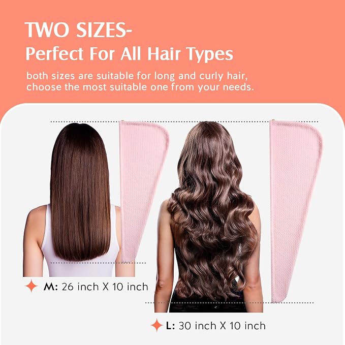 YFONG 2 Pack Microfiber Hair Towel Wrap - Image 4