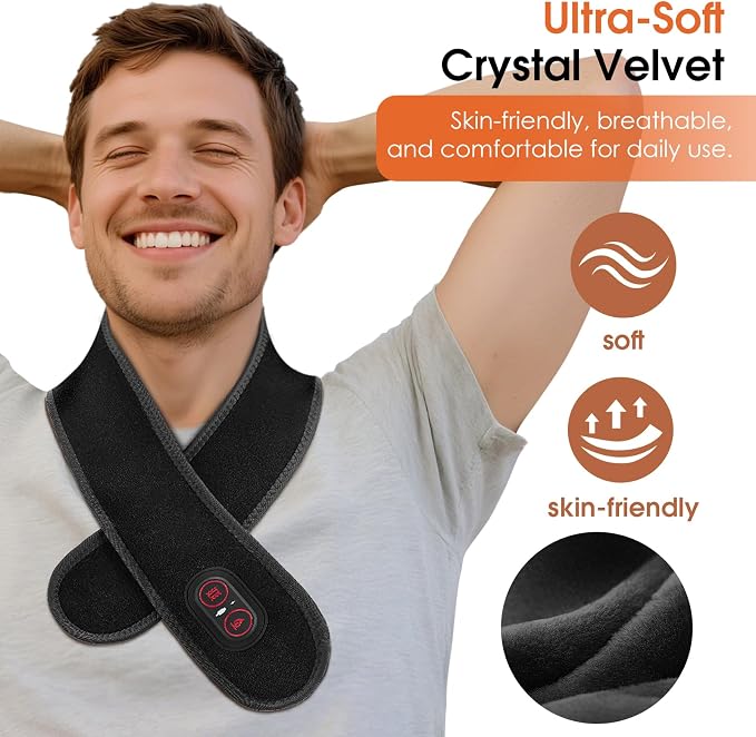 Cordless Neck Massager with Heat, Neck Heating Pad - Image 2