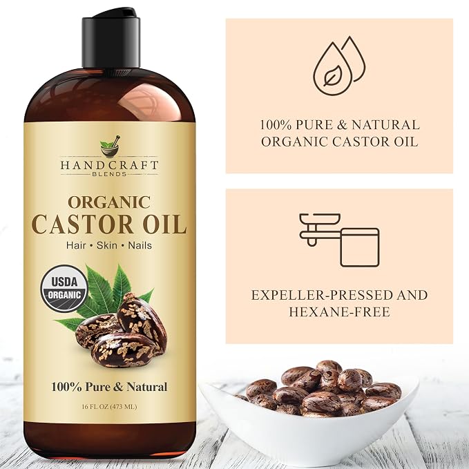 Handcraft Blends Castor Oil Pack Wrap | Organic Castor Oil 16 oz | Reusable - Image 3