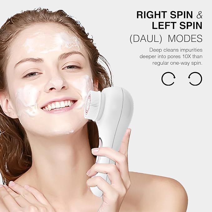 UMICKOO Electric Facial Cleansing Brush, 2-Way Rotating Face Scrubber - Image 3