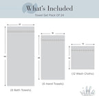 100% Cotton Bath Towel Set of 24-6 Bath Towels, 6 Hand Towels, 12 Wash Cloths - Image 5
