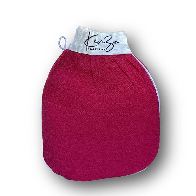 Deep Exfoliating Gloves for Shower Naturally Exfoliate Away Dead Skin, by KenzaBeautyLine