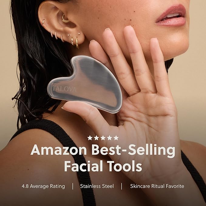 304-Grade Stainless Steel Gua Sha Facial Tool, Easing Facial Tension, Massage - Image 3