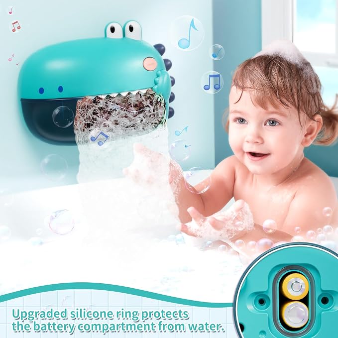 Lehoo Castle Toddler Bath Toys, Bath Bubble Machine, Dinosaur Bath Toys - Image 2