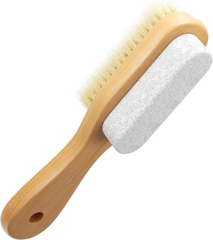 Natural Soft Bristle Foot Brush and Pumice Stone Combo - Image 9