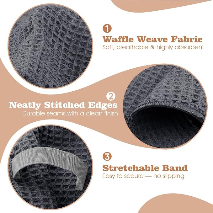 GLIMGLINT 2 Pack Microfiber Hair Towel Wrap - Image 5