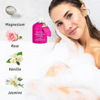 Magnesium Bubble Bath Rose Jasmine Vanilla Long Lasting Foam - Image 4