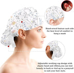 Scrub Cap with Hair Scrunchy, Ponytail Holder Surgical Cap - Image 4