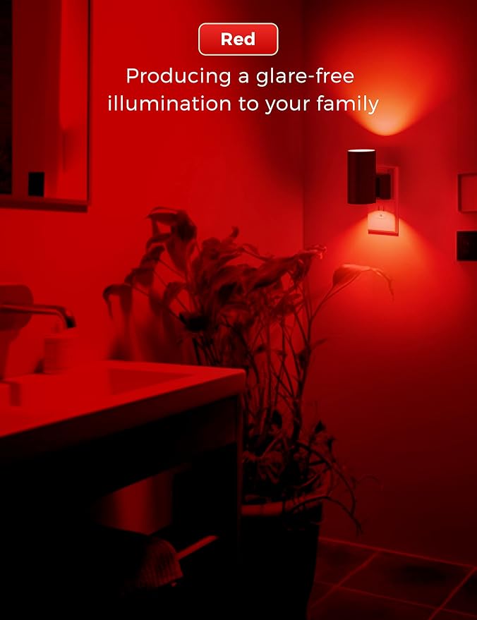 L LOHAS LED Red Night Light, Night Lights Plug into Wall, LED Night Lights - Image 5