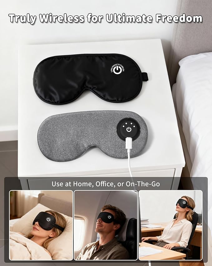 Heated Eye Mask FSA- HSA Eligible Cordless Pure Mulberry Silk Eye Mask - Image 9
