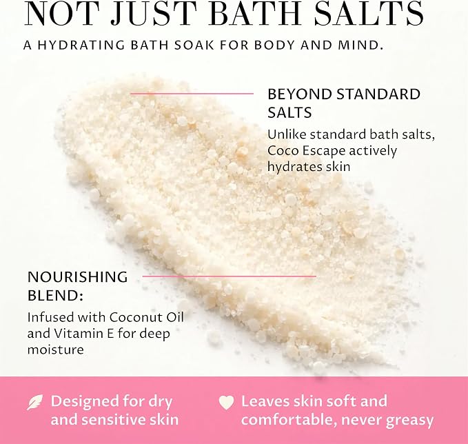 Coco Escape Coconut and Vanilla Aromatherapy Bath Soak, Relaxation Support - Image 2