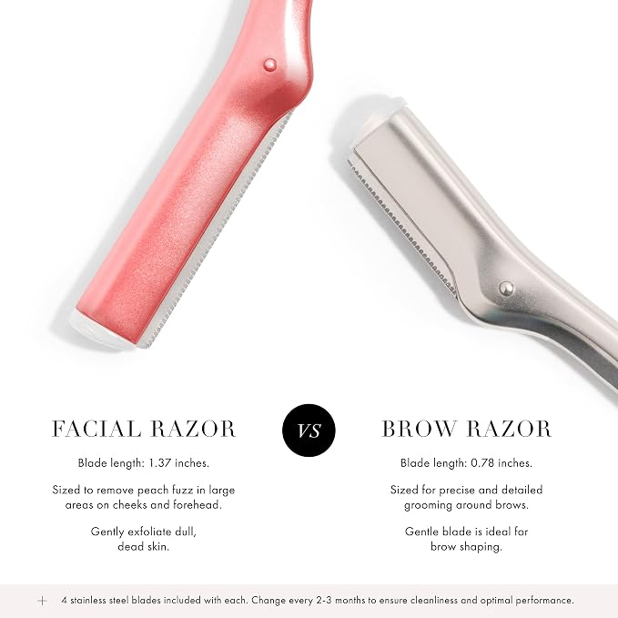 Tweezerman Exclusive Tea Rose Facial Razor - Image 4