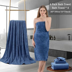 Ycosy Navy Bath Towels Set 35x70 Inches - Image 5