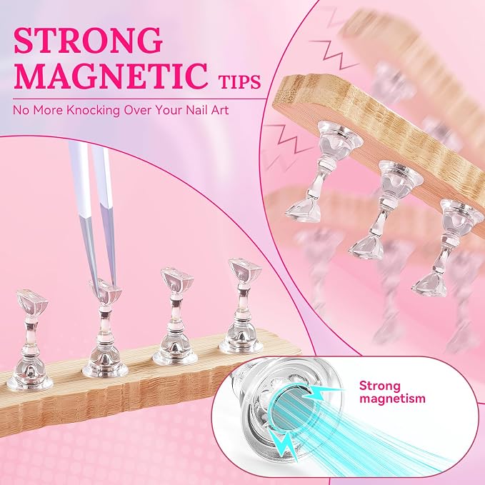 Nail Stand For Press On With Nail Art Brushes Nail Holder For Painting Practice - Image 2
