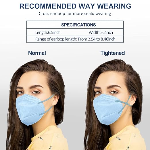 HUHETA KN95 Face Mask, 30 Pack Individually Wrapped, 5-Ply Breathable & - Image 4