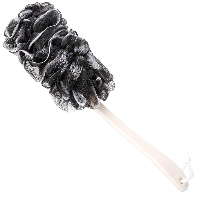 Back Scrubber for Shower, Loofah Long Handle Bath Body Brush, Soft Nylon Mesh by Arswin