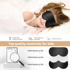 Kids Sleep Mask Eye Cover, 100% Real Natural Pure Silk Eye Mask - Image 2