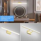 Aipsun 31.5inch Brushed Brass Bathroom Vanity Light Fixtures Modern LED Light - Image 2