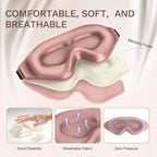 FlyCoco 99% Fully Block Out Light Eye Sleep Mask, 3D Deep Contoured Eyes Cover - Image 3