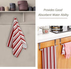 Abstract Red and White Striped Hand Towels - Image 6