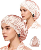 3Pcs Hair Bonnets For Sleeping Satin Bonnet For Women Silk Bonnets Womens Curly - Image 4
