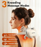 Wireless Neck Massager with Heat, Rechargeable Shiatsu Neck and Shoulder - Image 3